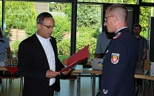 Bürgermeister mit Stadtbrandmeister